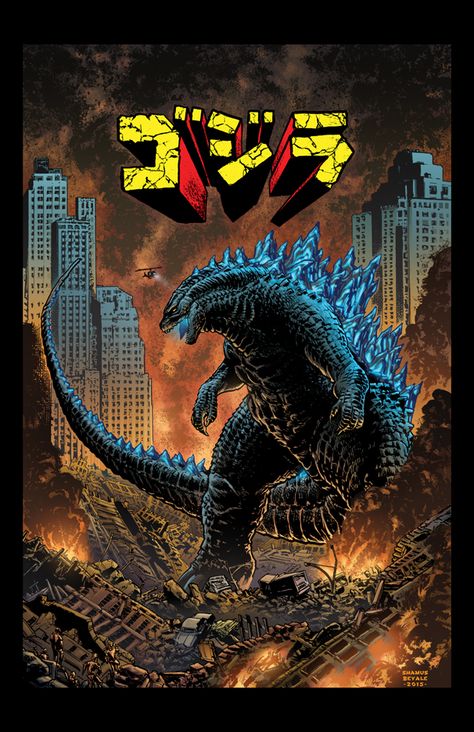 Godzilla by Shamus Beyale Heisei Godzilla, God Zilla, Godzilla 1998, Godzilla Tattoo, Shin Godzilla, Godzilla 2, Godzilla Wallpaper, Japanese Monster, Kaiju Art