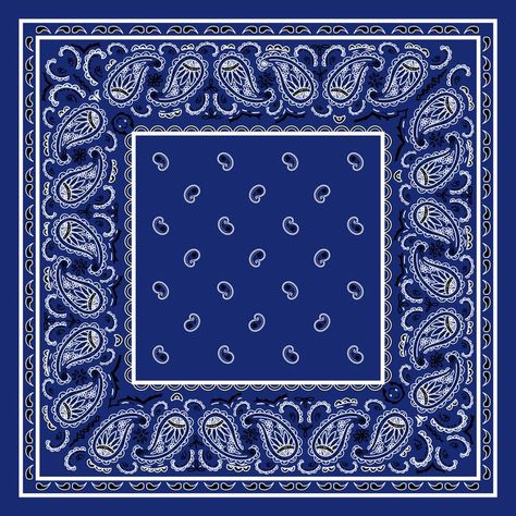 Bandana Ornament, Royal Blue Bandana, Royal Blue Bedrooms, Blanket Embroidery, Bandana Blanket, Girl Face Tattoo, Cholo Art, Love Scrapbook, Blue Bandana