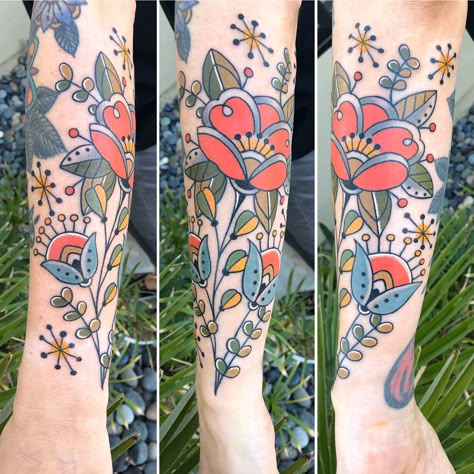 Mid Century Modern Tattoo, Furniture Tattoo, House Tattoo, Traditional Tattoo Flowers, Poppies Tattoo, Flower Tattoo Shoulder, Tattoo Graphic, Modern Tattoos, Style Tattoo