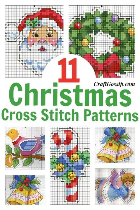 11 Easy Christmas Cross Stitch Charts – Cross-Stitch Easy Christmas Cross Stitch, Christmas Cross Stitch Charts, Christmas Cross Stitch Patterns, Christmas Cross Stitch Patterns Free, Cross Stitch Christmas Cards, Counted Cross Stitch Patterns Free, Holiday Cross Stitch Patterns, Unique Cross Stitch, Free Cross Stitch Charts