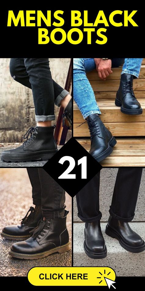 Mens black boots are the ultimate choice for those looking to blend comfort with style. Perfect for a variety of outfits, from casual jeans to business casual, these boots are crafted from durable fabric that ensures longevity. Whether you’re styling them for a Korean fashion-inspired look or a western outfit, these boots add a stylish touch to any ensemble, making them a worthy investment at any price. Black Suede Boots Outfit Men, Mens Black Boots Outfit Casual, Men Outfits With Boots, Black Boots Men Outfit Casual, Black Boots Outfit Casual, Black Boots Outfit Men, Black Suede Boots Outfit, Black Boots Men Outfit, How To Style Black Boots