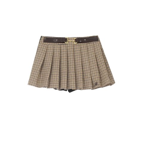 Houndstooth pencil skirt