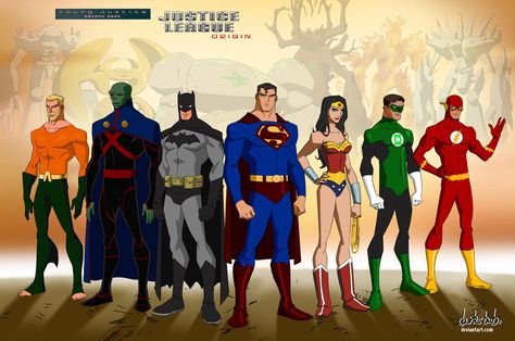 Young Justice Justice League Original Team members by dark-BuB on DeviantArt Green Arrow Black Canary, Phil Bourassa, Earth 27, Justice League 2017, Phil Cho, Arrow Black Canary, Dc Rebirth, Team Arrow, Justice League Unlimited