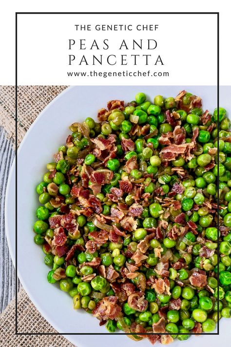 Can Peas Recipe, Pea Dishes, English Peas Recipe, Peas And Pancetta, Green Peas Recipes, Lamb Roast Recipe, Mushroom Side Dishes, Thanksgiving Side Dishes Healthy, Pancetta Recipes