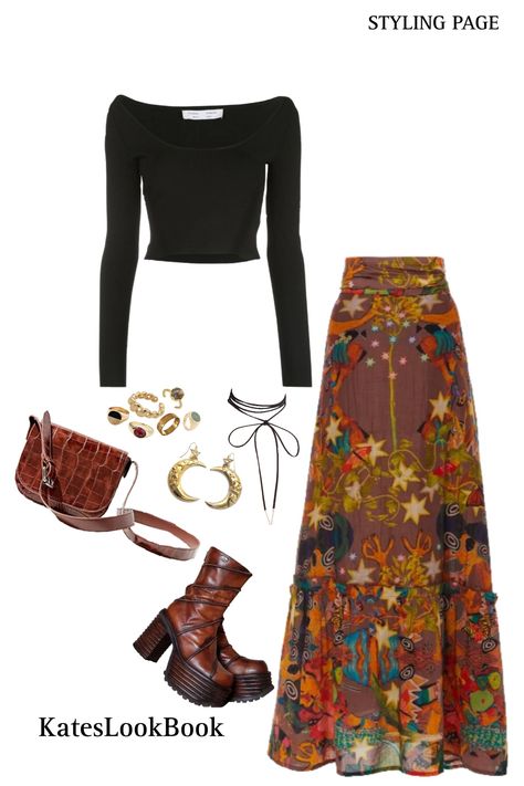 Chic Witch Aesthetic, Simple Witchy Outfit, Witchy Thanksgiving Outfit, Autumn Witch Aesthetic Fashion, Whimsical Autumn Outfit, Whimsical Boho Outfits, Casual Witch Aesthetic, Witchy Christmas Outfit, Witchy Party Outfit