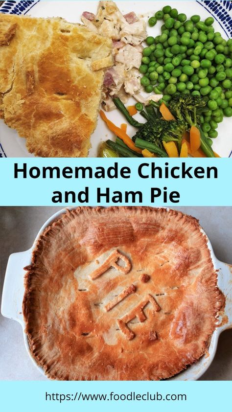 Chicken And Ham Pie Recipes, Chicken And Ham Pie, Ham Pie, Easy Suppers, Irish Foods, Chicken And Mushroom Pie, Irish Dishes, Bella Coco, Vegetable Pie