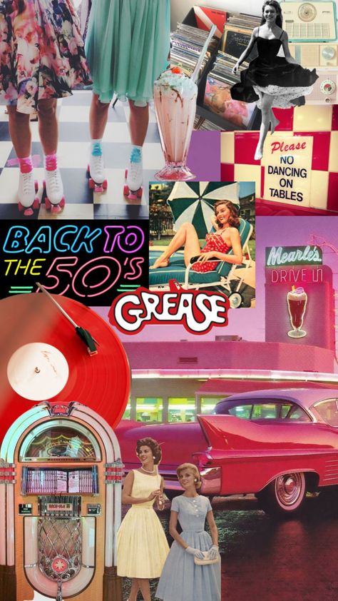 oh to be a teenager in the 1950’s #decadeiwishigrewupin #50s #grease 1950s Pop Culture, 50s Pop Culture, 50s Bedroom Ideas, 50s Vintage Aesthetic, 50’s Aesthetic, Larissa Weems, 50s Wallpaper, Preppy Backgrounds, 1950s Wallpaper