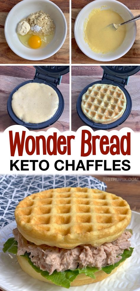 Keto Brood, Keto Waffles, Low Carb Waffles, Bread Keto, Wonder Bread, Desayuno Keto, Keto Chaffle, Waffle Maker Recipes, Breakfast Low Carb