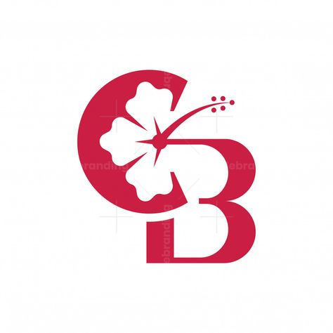 CB or BC Hibiscus Flower Logo. This logo perfect for Beauty brand, florist store, and General company that have concept letter CB or BC Hibiscus Flower Logo B Butterfly Logo, Logos For Graphic Designers, Flower Company Logo, Flower Company Branding, Hibiscus Logo Design, Hibiscus Flower Logo, How To Make Logo Design, Y Design Letter, Flower Store Logo