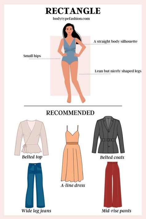 The Wardrobe Essentials for Rectangle shaped women Outfit Idea For Rectangle Shape, How To Dress With A Rectangle Body Shape, Fall Outfits For Rectangle Body Shape, How To Style Your Body Type, Short Rectangle Body Shape Outfits, Best Clothes For Rectangle Body Shape, Rectangle Body Shape Outfits What To Wear, Rectangle Body Shape Outfits Summer, Body Shapes Rectangle