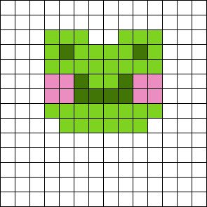 Tiny Pearler Bead Patterns, Hama Beads Small Patterns, Small Perler Bead Patterns Minis, Frog Perler Bead Pattern, Perler Bead Patterns Easy, Small Pixel Art Ideas, Pixel Art Small, Pony Bead Animals, Melt Beads Patterns