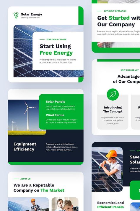 Solar Energy Instagram Post and Story Canva Template Green Energy Design, Graphic Designer Studio, Fashion Web Design, Learn Web Development, Social Media Branding Design, Solar Design, Designer Studio, Instagram Branding, Lets Talk