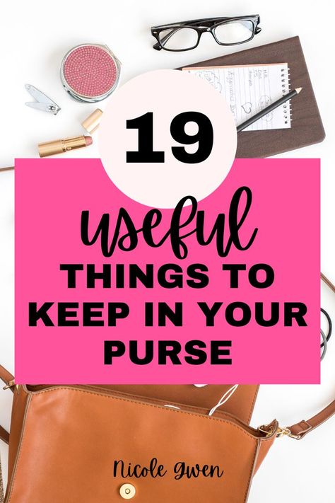 list of things to keep in your purse Small Purse Essentials, Purse Essentials List, Useful Things, College Essentials, Purse Essentials, Handbag Essentials, Essentials List, Glow Up Tips, Must Have Items