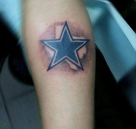 Small Dallas Cowboys Texas State Guys Tattoo On Forearm Cowboys Tattoo, Dallas Cowboys Tattoo, Awful Tattoos, Dallas Tattoo, Rip Tattoo, Cowboy Tattoos, Texas Tattoos, Dallas Cowboys Jersey, Fan Tattoo