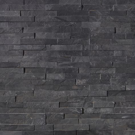 Premium Black Slate Panel 6x24 Split Face Tiles, Slate Backsplash, Ledger Stone, Stacked Stone Panels, Slate Wall Tiles, Stone Decoration, Wall Cladding Panels, Slate Wall, Tile Cladding