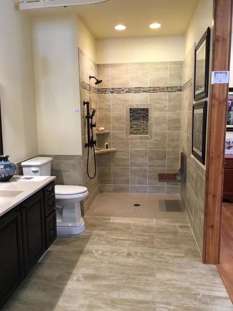 Wheelchair Bedroom Ideas, Walk In Handicapped Showers, Ada Shower Design Walk In With Bench, Roll In Showers Master Bath, Small Accessible Bathroom, Shower Threshold Ideas, Handicapped Shower Ideas, Roll In Shower Ideas, Threshold Ideas