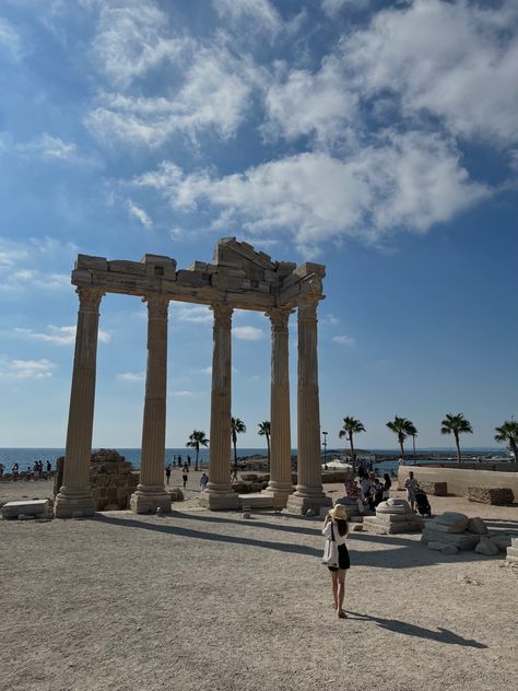 Sea, Turkey, Side, looks, look, girl, palms, photo Side Turkey Travel, Side Turkey, 2024 Travel, Holiday Sides, Turkey Travel, Antalya, Marina Bay Sands, Dream Vacations, Beautiful Views