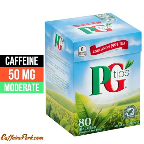 How Much Caffeine is in a PG Tips Black Tea? Kenyan Tea, Pg Tips, Black Tea Blends, Caffeine Content, Tea Blends, Black Tea, Tea Bag, Tea, Black