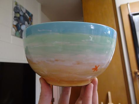 Fun pottery painting date! Creativity Studio in Orem, Utah! This is my ocean-themed bowl http://lilgunnellfam.blogspot.com/2013/06/the-results-of-our-pottery-date.html Pottery Date, Fun Pottery, Pottery Place, Orem Utah, Ceramic Cafe, Diy Pottery Painting, Paint Your Own Pottery, Pottery Painting Designs, Pottery Classes