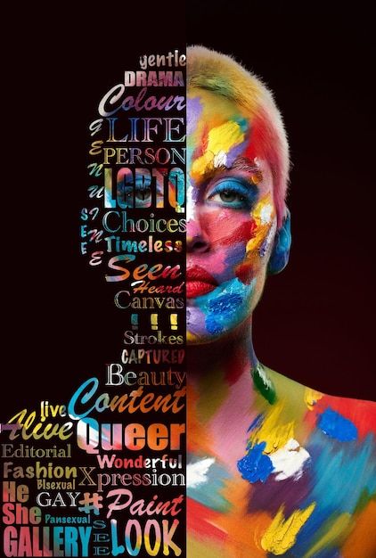 Photo lgbtq gay and portrait of a woman ... | Premium Photo #Freepik #photo #pose #pride-background #lgbt-background #woman-standing Pride Art Ideas, Lgbtq Photos, Lgbt Background, Pansexual Aesthetic, Pride Photoshoot, Lgbtq Photography, Pride Photography, Party Collage, Pride Ideas