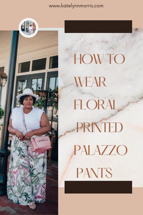 Plus size fashion doesn't have to be boring. Here's how you can create style with palazzo pants. Palazzo Pants Outfit Plus Size, Floral Palazzo Pants Outfit, Printed Palazzo Pants Outfit, Boho Pants Outfit, Floral Printed Pants Outfits, Wide Leg Pants Outfit Casual, Plus Size Palazzo Pants, Palooza Pants, Bell Bottom Pants Outfit