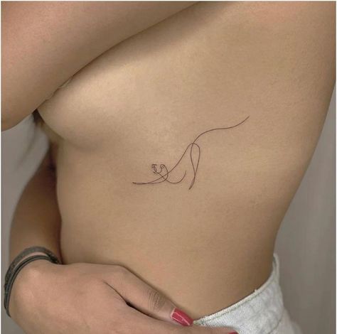 Lioness Rib Tattoo, Lioness Tattoo Fine Line, One Line Rib Tattoo, Minimal Lioness Tattoo, Single Line Lioness Tattoo, Dainty Lioness Tattoos, Rib Tattoo Designs For Women, Ribs Minimalist Tattoo, One Line Lioness Tattoo