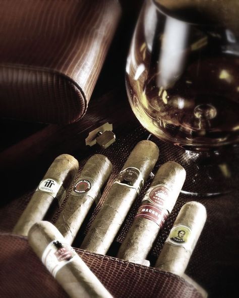 Cognac & Cigars - Luxury lifestyle combination 👌 #luxurylifestyle #luxury #luxuryliving #cognac #cigars #cigarsociety #cigarsmoking #cigarsnob Zigarren Lounges, Cuban Cigars, Good Cigars, Pipes And Cigars, Its A Mans World, Cigars And Whiskey, Humidor, Candle Wax Melts, Mans World