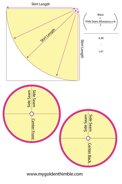 Pattern Drafting Tutorials For Beginners, Wrap Skirt Sewing Pattern, Graphic Tutorial, Flared Skirt Pattern, Long Circle Skirt, Skater Design, Walking Skirt, Circle Skirt Pattern, Pattern Drafting Tutorials