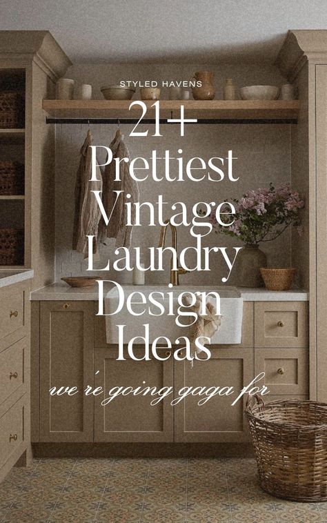 On the hunt for cottagecore laundry room ideas for your dream laundry room? These vintage laundry room ideas are literally *so-good* and hand-picked - whether you're looking more for laundry room design inspiration, or a laundry room decor must-haves, these cottage laundry rooms will be sure to inspire you - including stacked washer dryer combos too! (SAVE to your HOME DECOR board for later!) Gorgeous Laundry Room Ideas, Laundry Rod Ideas, Laundry Room Cabinets Ideas, Laundry Room Ideas Tile, Laundry Room Design Dark, Blue Washer And Dryer Laundry Room, Mud Room Laundry Room Combo Layout, Laundry Room Stackable Washer And Dryer, Laundry Decoration Ideas