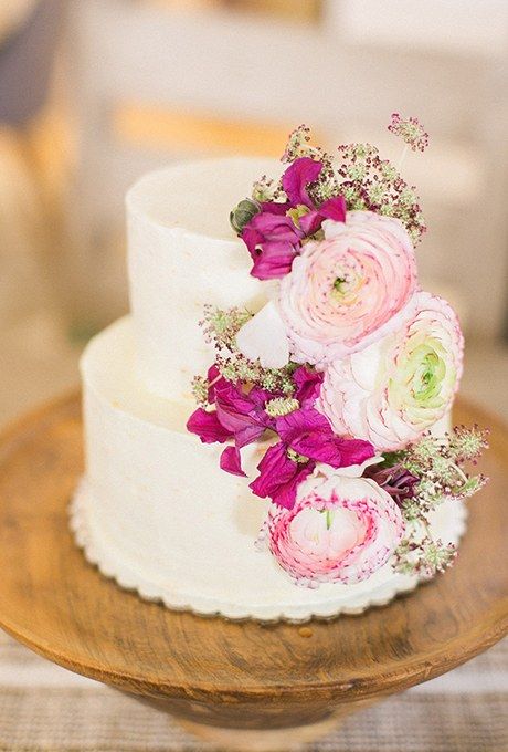 Tier Wedding Cakes, Glamorous Wedding Cakes, 2 Tier Wedding Cakes, Painted Wedding Cake, Summer Wedding Cakes, Fresh Flower Cake, Wedding Cake Photos, Floral Wedding Cake, Cake Pricing