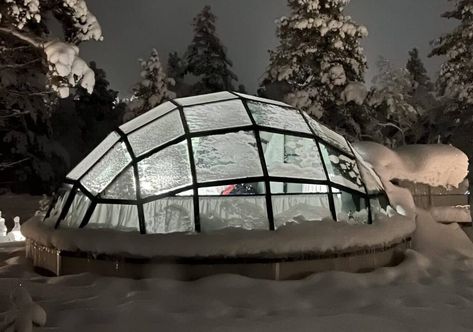 4 Nights In A Glass Igloo Hotel To See The Northern Lights Glass Igloo Hotel, Igloo Hotel, Glass Igloo, Small Half Bathroom, Santa And His Reindeer, Girls Getaway, See The Northern Lights, Arctic Circle, The Northern Lights