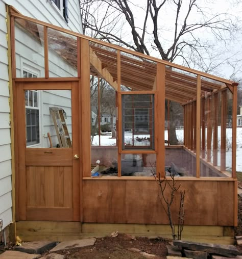 Sunroom Diy, Greenhouse Attached To House, Greenhouse Addition, Greenhouse Sunroom, Sunroom Greenhouse, Garden Sunroom, Sunroom Kits, Greenhouse Kitchen, Lean To Greenhouse