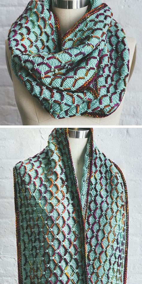 Glorious Cincuenta Cowl - Free Knitting Pattern Infinity Scarf Knitting Pattern, Infinity Scarfs, Knitting Patterns Free Scarf, Free Scarf, Shawl Patterns, Knit Infinity Scarf, Scarf Knitting Patterns, Chale Crochet, Crochet Cowl