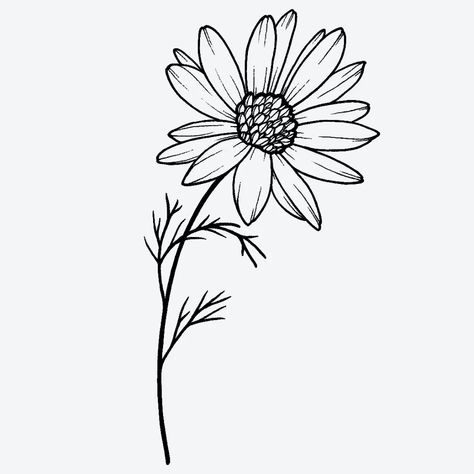 Sunflower Tattoo Stencil, Sunflower Tattoo Simple, Daisy Tattoo Designs, Inkbox Tattoo, Daisy Tattoo, Tattoo Signs, Sunflower Tattoos, Tattoo Stencil, Semi Permanent Tattoo