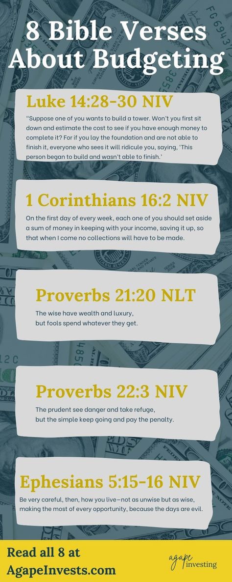 Have you ever wondered if the Bible talks about budgeting? Having a spending plan can help us to free our money for the things that matter most to us. There are many Biblical principles of money taught throughout the scriptures. When we follow these Biblical money principles, they will lead us out of debt and give us the freedom God desires for us and our loved ones. Here are 8 Bible Verses about Budgeting that will teach you why it's important to budget. #faithandfinance #biblicalbudgeting #god