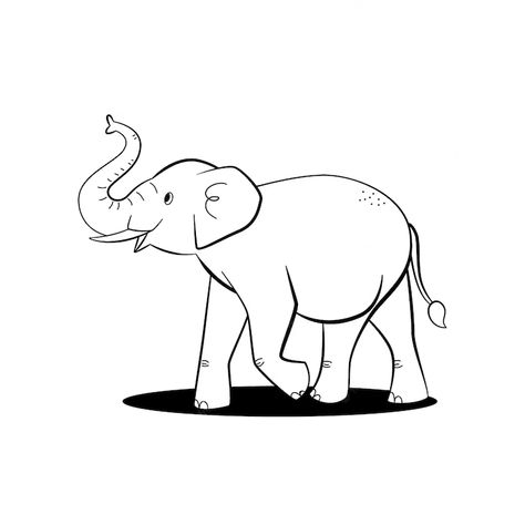 Free Vector | Hand drawn elephant outline illustration Elephant Outline, Elephant Drawing, Outline Illustration, Psd Icon, Vector Hand, Body Tattoos, Psd Files, Vector Photo, Banners