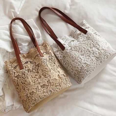 Sac Diy, Lace Bag, Casual Tote Bag, Diy Handbag, Handbags Women, Patchwork Bags, Beach Casual, Fabric Bags, Shoulder Tote Bag