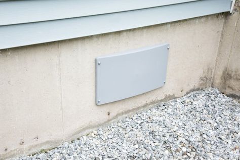 Crawl Space Access Door, Crawl Space Ventilation, Crawl Space Vent Covers, Crawl Space Cover, Vent Covers Diy, Diy Crawlspace, House Vents, Crawl Space Vents, Crawl Space Insulation