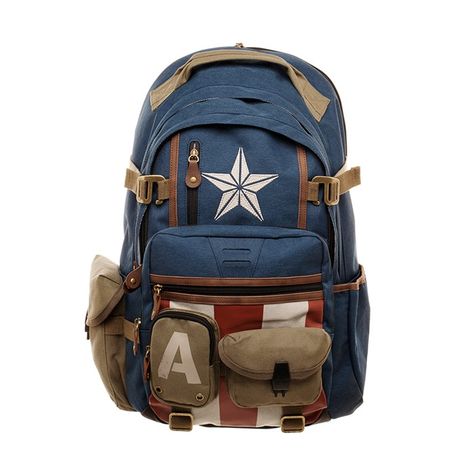 Captain America Backpack, Captain America Star, Captain America Suit, Marvel Backpack, Karakter Marvel, Marvel Gifts, Marvel Clothes, Marvel Merchandise, Backpack Material