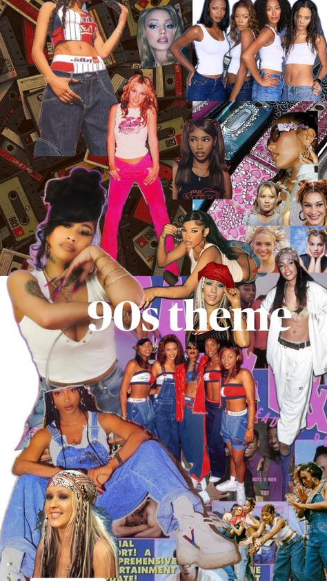 90s Aesthetic Birthday Party, Y2k Party Aesthetic, 90 Theme Party Outfit, 2000 Theme Party Ideas, 90s Themed Birthday Party, Y2k Birthday Party Theme, 2000s Party Theme, Y2k Birthday Party, 90s Fashion Party