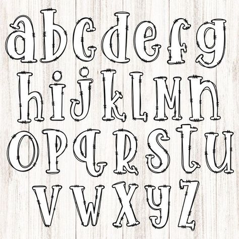 Aesthetic fonts alphabet