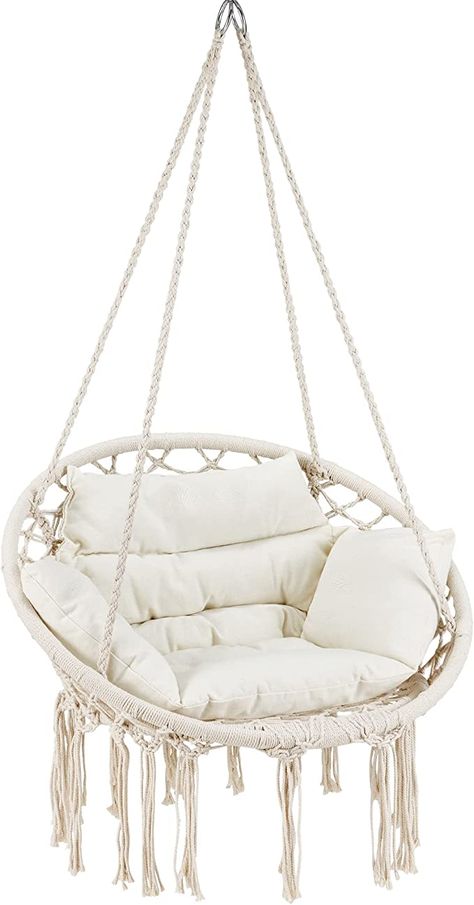 Bedroom Hanging Chair, Swing Chair Bedroom, Hammock In Bedroom, Bedroom Swing, Ceiling Chair, Room Swing, Floating Chair, Macrame Hanging Chair, Hanging Seats