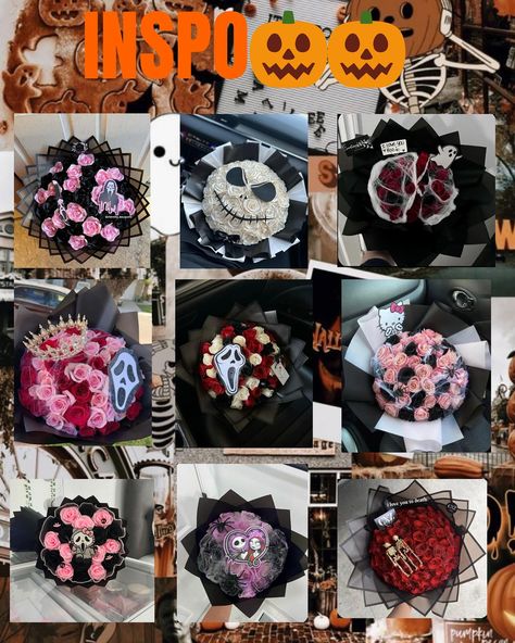 Spooky season 👻🎃 (dm me to order) #spookybouquets #florist #eternalflorist #perorder #bouquet #ramo #ribbonrosebouquet #halloween #fyp #explore #explorepage #feedfeed #spookyseason #eternalbouquet #foreverlastingflowers Halloween Theme Bouquet, Spooky Bouquet, Halloween Bouquet, Boyfriend Gift Basket, Flower Bouquet Diy, Bouquet Ideas, Ribbon Roses, Diy Bouquet, Business Idea