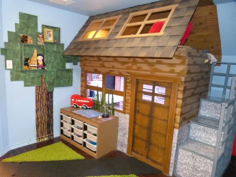 Bunk bed Minecraft Bedrooms, Minecraft Room Decor, Bedroom Ideas Minecraft, Video Game Room Decor, Minecraft Bedroom Decor, Minecraft Houses Blueprints, Minecraft Bedroom, Minecraft Room, Minecraft Furniture