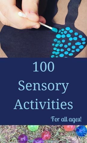 100 Sensory Activities For All Ages = #sensorykids #sensoryactivities #spd #homeschooling Sensory Processing Activities, Tactile Activities, Design Learning, Sensory Therapy, Activities For All Ages, Sensory Diet, Occupational Therapy Activities, Elderly Activities, Sensory Crafts