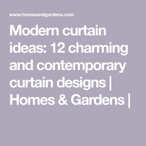 Modern curtain ideas: 12 charming and contemporary curtain designs | Homes & Gardens | Modern Curtain Ideas, Contemporary Window Treatments, Contemporary Window, Contemporary Curtains, Tall Windows, Black Room, Grey Curtains, Curtain Ideas, Mind The Gap