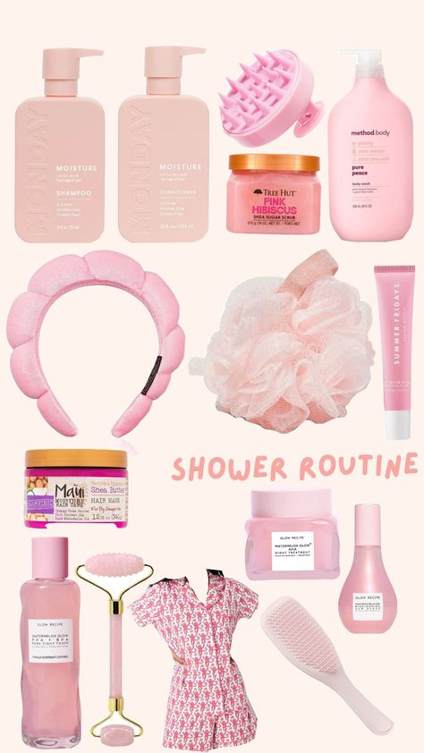 pink shower routine#pink #shower routine Fruity Shower Routine, Everyday Shower Routine, Everything Shower Routine Checklist, Coffee Shower Routine, Pink Shower Routine, Everything Shower List, Preppy Shower Routine, Showering Tips, Morning Shower Routine