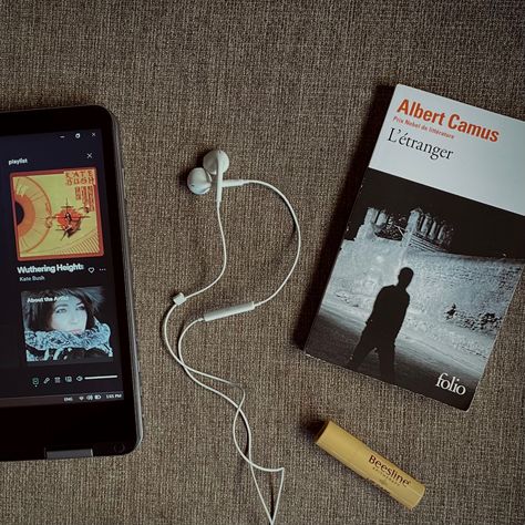 #reading#book#books#literature#philosophy#albertcamus#camus#thestranger#katebush#aesthetic#music#cozy Camus Aesthetic, The Stranger Camus, The Stranger Book, The Stranger Albert Camus, Books Literature, Army Images, Literature Humor, Bookstagram Inspiration, Aesthetic Music