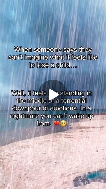 Mourning Madness on Instagram: "When someone says they can’t imagine what it feels like to lose a child…

Well, it’s like standing in the middle of a torrential downpour of emotions. In a nightmare you can’t wake up from. 💔 

It never gets easier. It’s the most excruciating pain in the world. It’s not fair and it shouldn’t be this way. 😔

𝔽𝕠𝕝𝕝𝕠𝕨 𝕦𝕤! 🙌🏻♥️

Sending hugs to anyone dealing with the pain of infant loss and/or infertility. 💜🌈

 ~Hugs from B 🤍 

#grief #grievingmother #griefsupport #babyloss #loss #healing #lifeafterloss #griefjourney #stillbornstillloved #grieving #love" Not Fair, Sending Hugs, Infant Loss, Losing A Child, A Nightmare, When Someone, A Child, Wake Up, Feel Like