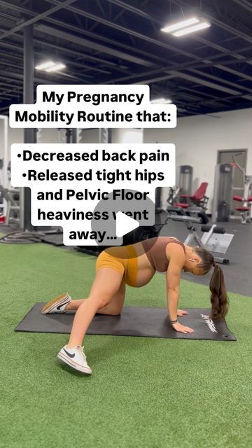 62K views · 2.8K likes | Shayli Campbell | Fitness Trainer & Pre/Post Natal Specialist on Instagram: "Dealing with tightness in your back and hips during pregnancy?! 🤨🤰🏽 Try adding this simple routine to the end of your workouts or before you go to bed and watch how your hips release, your lower back pain eases, and your pelvic floor heaviness fades 🙌🏽 Let me know if you try! .   ▪️Assisted ball cat/cow’s: 6-10 reps ▪️Adductor rock backs: 6-10 each leg ▪️Deep squats: 6-10 reps (hold and breathe for 5-10 seconds each one, release that pelvic floor) ▪️All 4’s internal rotation rock backs: 6-10 reps ▪️Child’s pose w/side to side reaches: as long as you want! Feels so good 🙏🏽 .  .  .  .  .   #pregnancystretches #mobility #stretching #routine #pregnancy #fitpregnancy #pelvicfloorstretche Pregnancy Stretches, Simple Routine, Stretching Routine, Cat Cow, Deep Squat, Pregnancy Advice, Hip Stretches, Postnatal Workout, Tight Hips